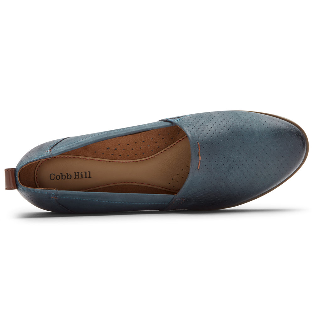 Sapato Vela Rockport Mulher Azuis - Cobb Hill Laci - 75492NMJK